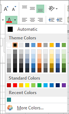 Font color picker