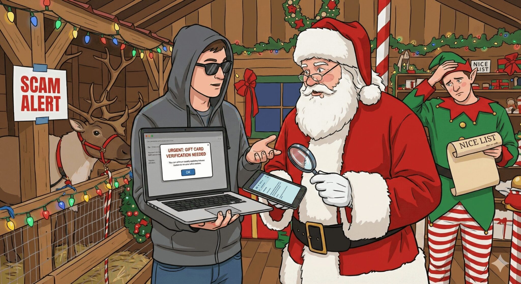 Santa Scammed by Scammer at Christmas